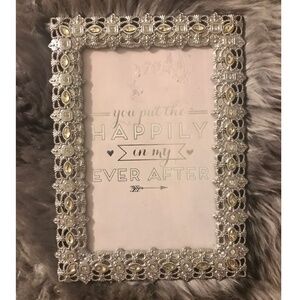 Elegant Rhinestone Picture Frame 4x6  Silver Picture Frame